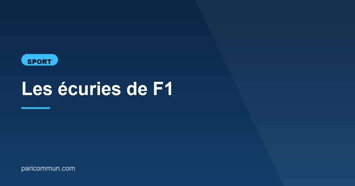 Illustration de l'article consacré aux écuries de F1